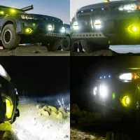 PAR FARÓIS AUX REDONDO 240W LED X4 SÉRIES C/DRL AMBAR - Foto 17