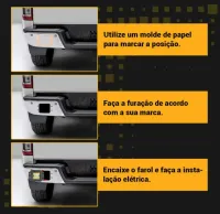 FAROL DE MILHA LED 40W 3500K DE EMBUTIR SPOT - Foto 6