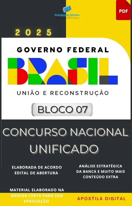 Apostila CPNU CNU 2025 Bloco 07 Justiça e Defesa Imagem