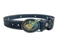Ref: GH03PT - Cinto Country Infantil Golden Horse - Cor Preto. (Unissex) - Foto 2