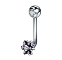Piercing Genital Feminino em Titânio L-BAR FLOR 1.6mm -  TIT04 - Foto 3