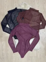 BODY DE TULE GOLA ALTA MANGA LONGA 