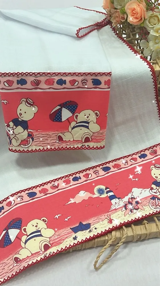 DUPLINHA BOCA+OMBRO C/BARRADO/Picuetavermelha urso ref.01