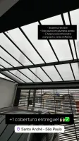 Cobertura/toldo em policarbonato alveolar 6mm  - Foto 7