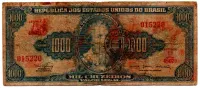 C121 - 1 Cruzeiro Novo (Sobre 1000 Cruzeiros) - 1° Estampa - Série 4807 - Pedro Alvares Cabral - Data:1967 - UTG