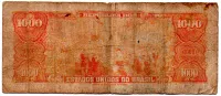 C121 - 1 Cruzeiro Novo (Sobre 1000 Cruzeiros) - 1° Estampa - Série 4737 - Pedro Alvares Cabral - Data:1967 - UTG - Foto 2
