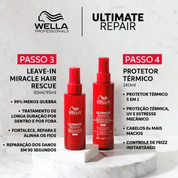 LEAVE IN WELLA ULTIMATE REPAIR PASSO 4 PROTECTIVE COM AHA & OMEGA-9 140ML - Foto 2
