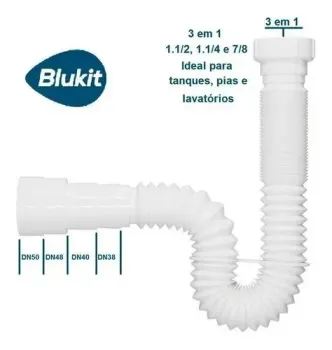 Sifao Tubo Extensivo Tanque Pia Universal Blukit