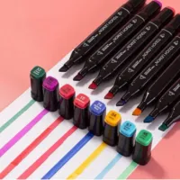 Kit 24 Canetinhas Com Livro De Colorir Capa Dura Marca Texto Duas Pontas Bobbie Goods Stitch - Foto 2