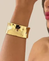 BRACELETE BRISA, BANHADO A OURO 18K