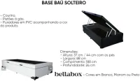 Baú Solteiro carioca VZ 30+12 cm + D20 solteiro Long life  cm 50 kg Oferta - Foto 4