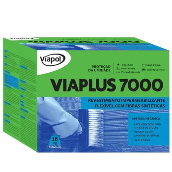 Impermeabilizante Viaplus 7000 Fibras (Caixa 18 Kg) - VIAPOL