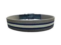 Ref: CE03 - Cinto Esporte Elástico - Cor Caqui Com Ponteira em Couro Preto. - Foto 3