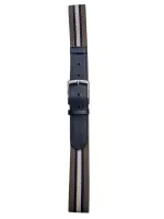 Ref: CE03 - Cinto Esporte Elástico - Cor Caqui Com Ponteira em Couro Preto. - Foto 4