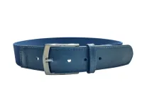 Ref: CE01 - Cinto Esporte Elástico - Cor Azul Marinho Com Ponteira em Couro Azul Marinho. - Foto 2