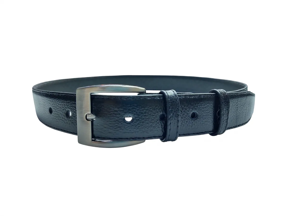 Ref: 1974 - Cinto Social Masculino Couro Legítimo Tamanho Extra G - 120cm ao 150cm - Cor Preto
