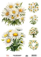 DX-058- Adesivo Têxtil Margaridas- Tam. A4