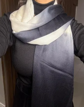 CACHECOL DEGRADÊ - PRETO E BRANCO - Foto 2