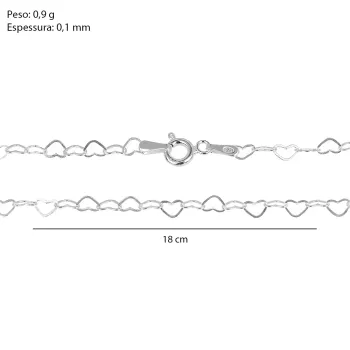 Pulseira Elos De Coração - pequeno - Foto 2