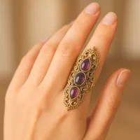 Anel Arabescos Ametista - Foto 4