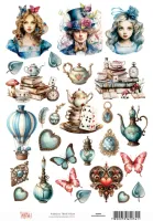 DT-040- Adesivo Transfer Alice- Tam. 21,0x14,8cm