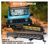 BARRA DE LED BLACK 54CM C/DRL LINE LIGHT BRANCO & AMBAR 180W - Foto 2