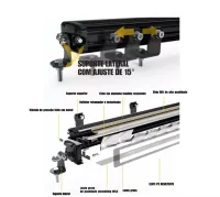 BARRA DE LED BLACK 54CM C/DRL LINE LIGHT BRANCO & AMBAR 180W - Foto 4
