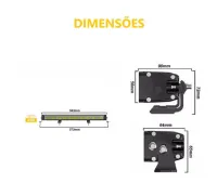 BARRA DE LED BLACK 54CM C/DRL LINE LIGHT BRANCO & AMBAR 180W - Foto 9