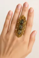 Anel Arabescos Labradorita