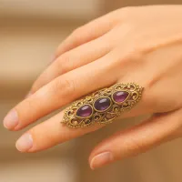 Anel Arabescos Ametista