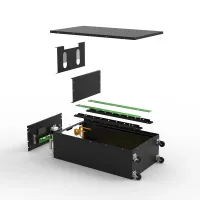 Kit de caixa de bateria com disjuntor BMS - Power DIY 51,2 V 314Ah 280Ah - Foto 3